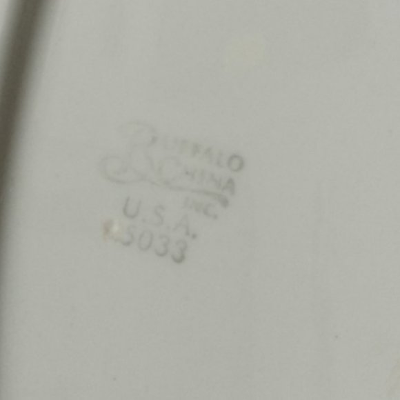 Vintage BUFFALO CHINA Ironstone Oval Dish Art Deco - Picture 7 of 9